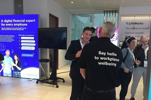 Exhibitors in the wellbeing space were out in force for the event. Photograph: Safety Management