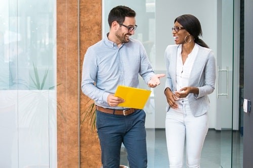 A good walk and talk allows for both an exchange of ideas and for management to demonstrate ‘visible felt leadership’. Photograph: iStock