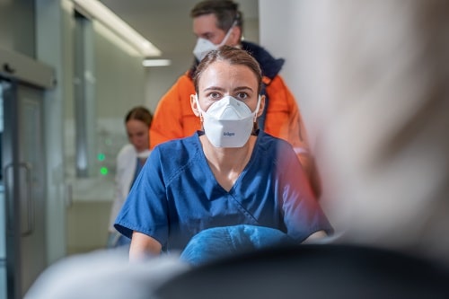 Woman Wearing PPE Mask Draeger Safety UK