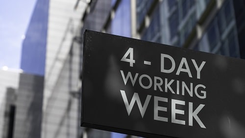Four day working week sign iStock Adam Webb