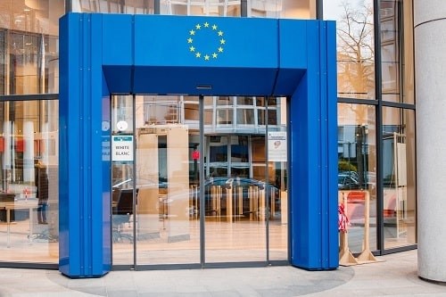 Strasbourg, France, the entrance to Council of Europe European Union