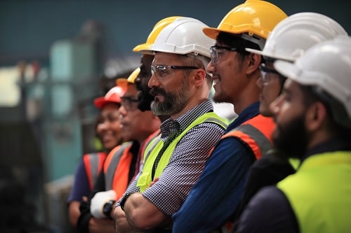 Happy Workers in Hard Hats iStock mnbb