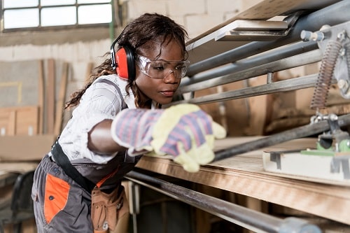 Woodworker in Hearing Protection iStock RealPeopleGroup